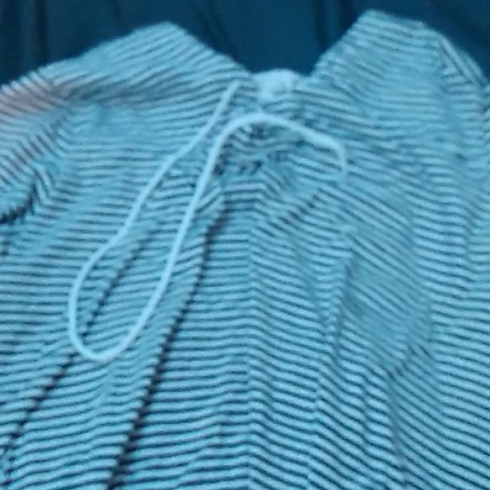 Striped Long-Sleeved Blouse with cross lace